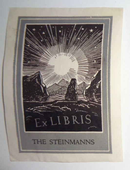 The Steinmanns Ex Libris Bookplate (1950s)