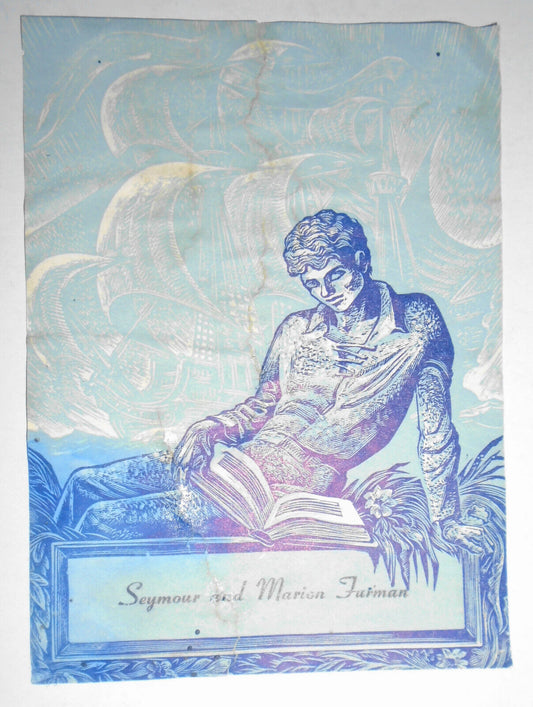 Seymous Furman Ex Libris Bookplate by Lynd Ward