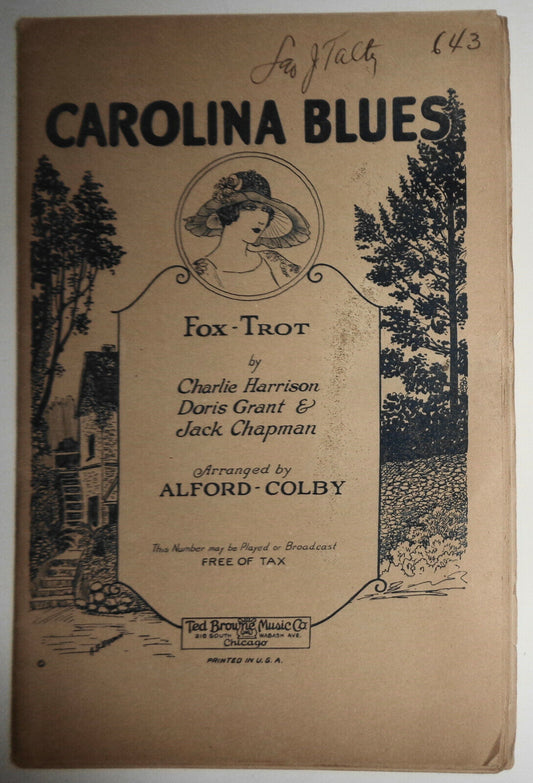 Carolina Blues - 1924 - orchestra - Charlie Harrison, Doris Grant & Jack Chapman