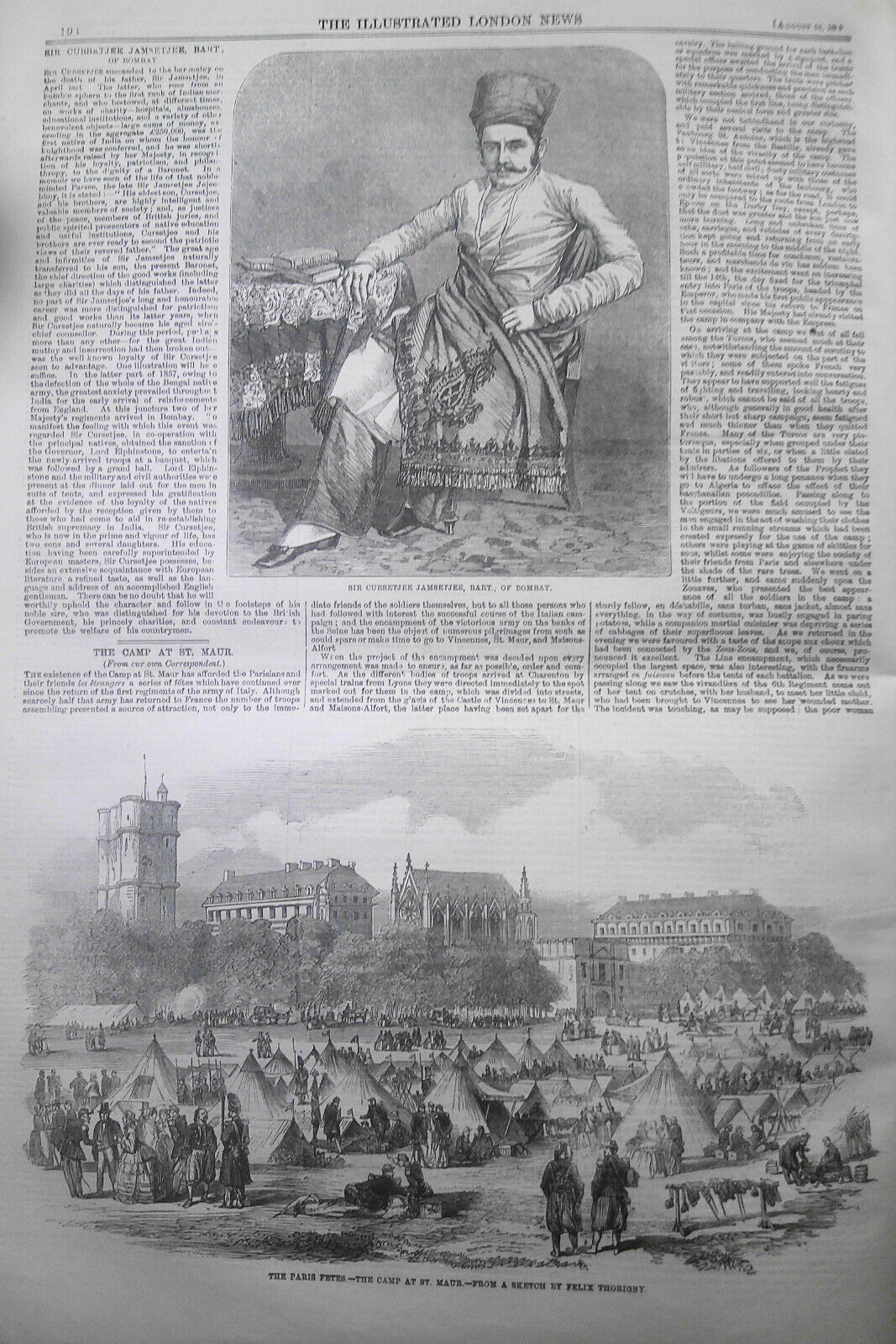 The Illustrated London News, August 20, 1859 - Paris fetes; Great Eastern saloon