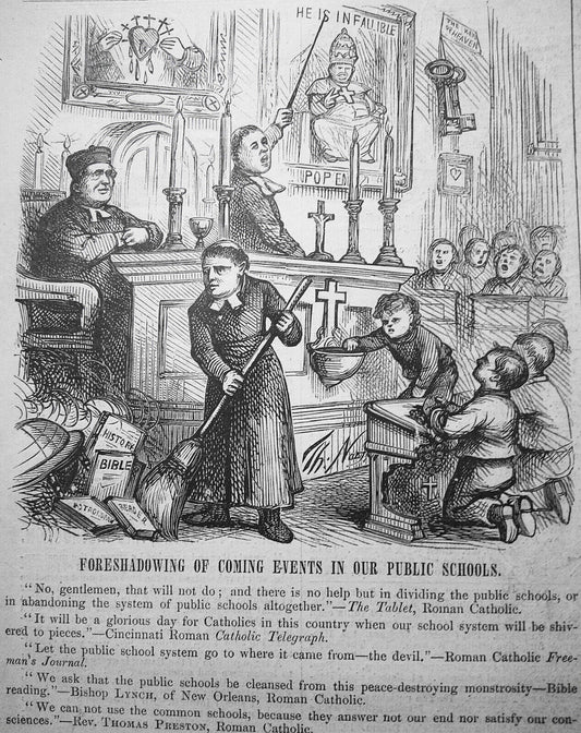 Foreshadowing of Coming Events in Our Public Schools Nast Harper's Weekly, 1870.