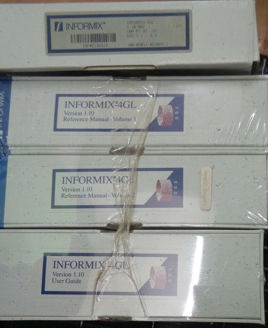 Informix-4GL  Database 1989, Version 1.10 - IBM PC, AT - DOS 3.1 -  Mint.