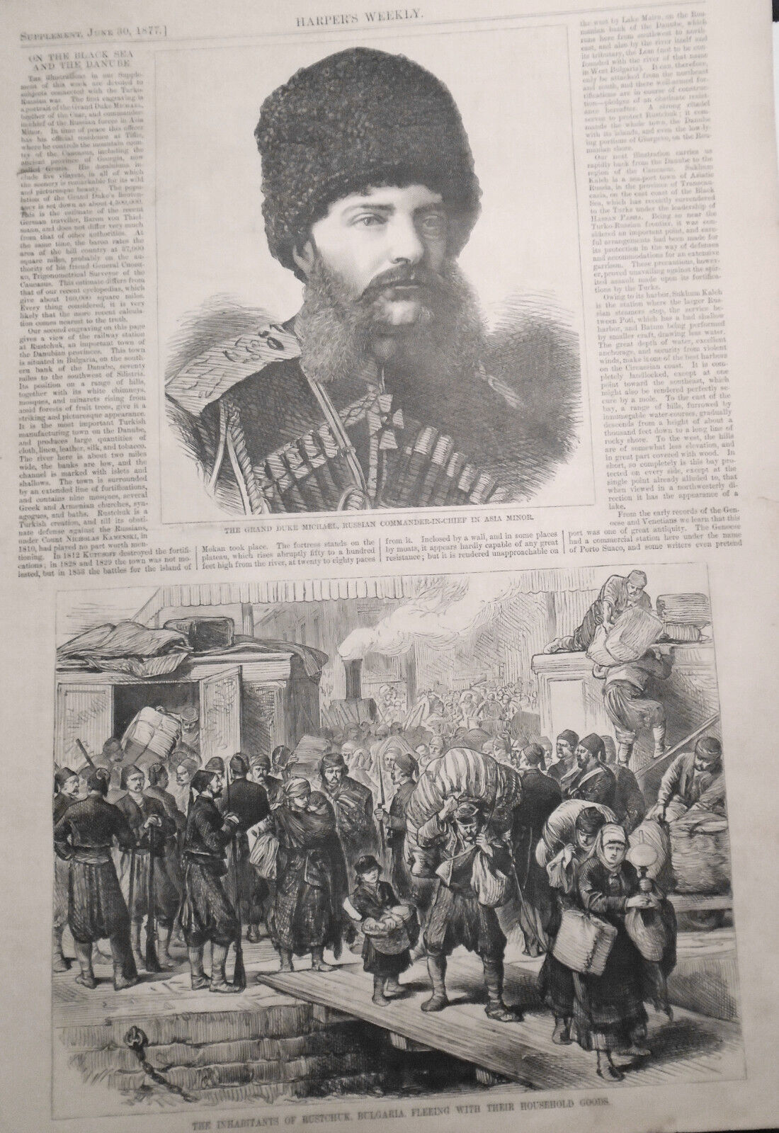 Harper's Weekly - Original Complete Issue June 30, 1877. Russia Turk War, Masons