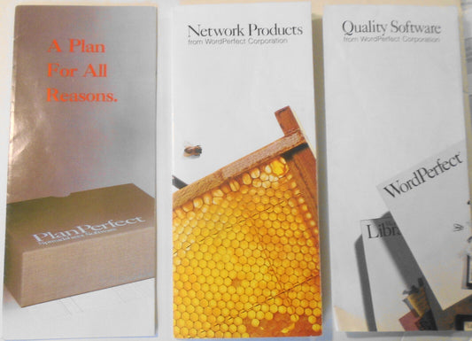 1989 3 WordPerfect for IBM PCs brochures