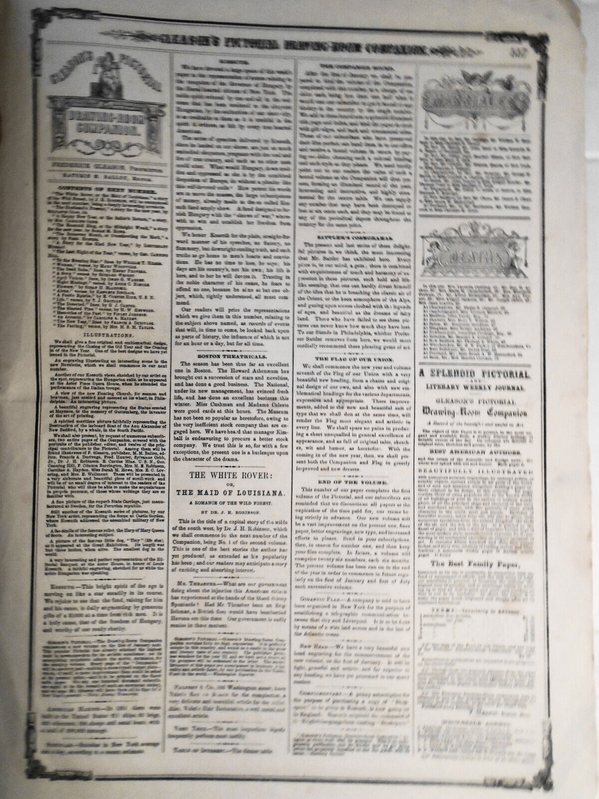 Gleason's Pictorial - December 27, 1851. Much on Kossuth