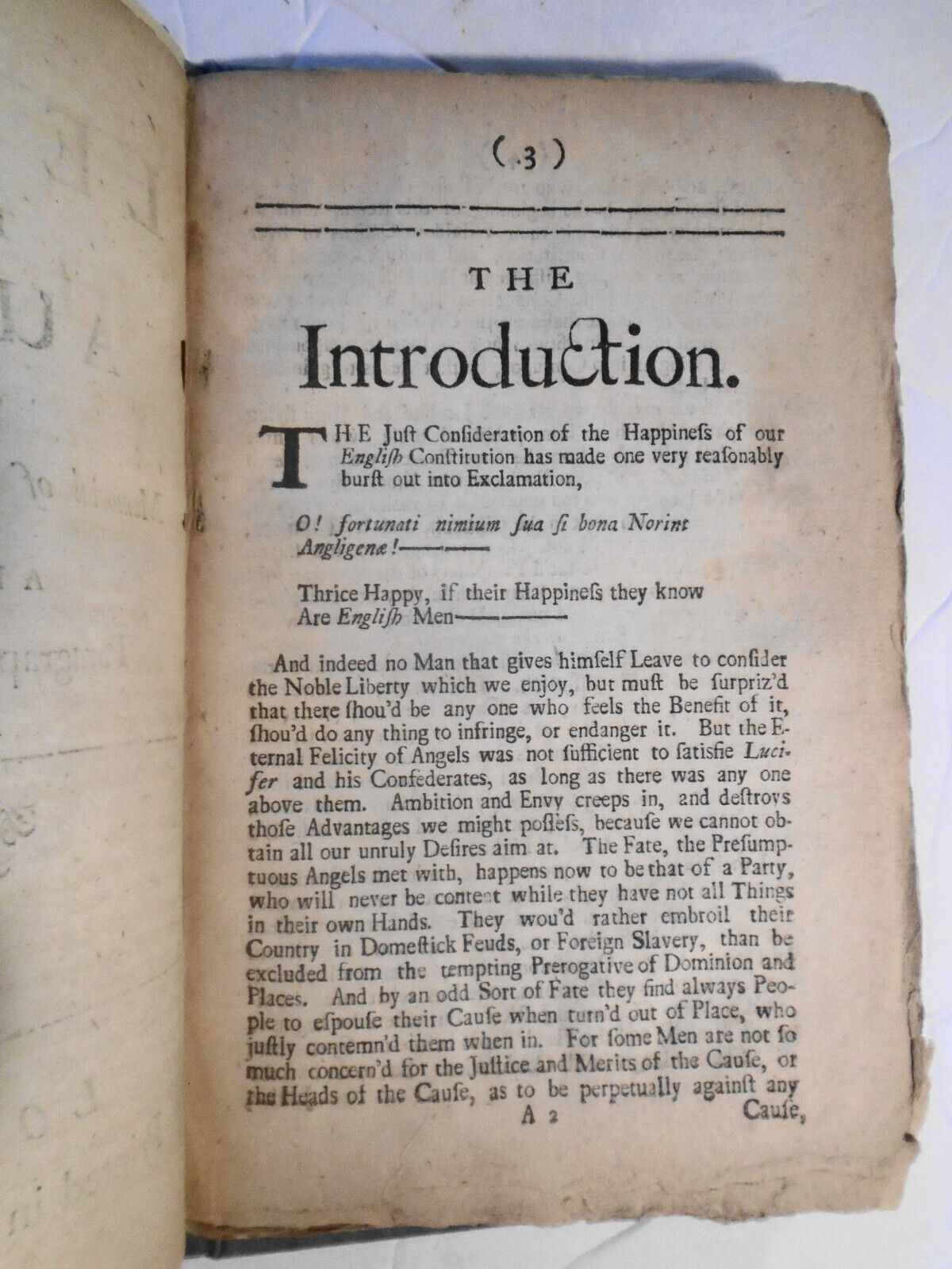 1706 Letter to Author of the Memorial of the State of England, Answer'd. 1st ed.