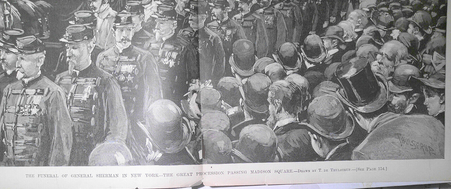 Funeral of General Sherman in New York Harper's Weekly, February 28, 1891