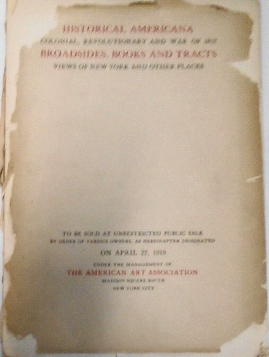 1919 Historical Americana Colonial, Revolutionary And War Of 1812. Am Art Assoc