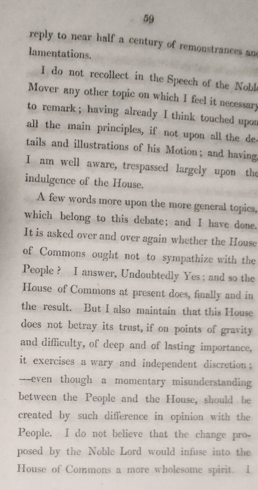 1822 Corrected report of the speech of  George Canning in the House of Commons