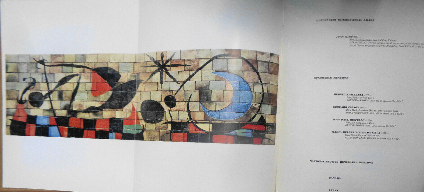 Joan Miro : Guggenheim International Award, 1958.