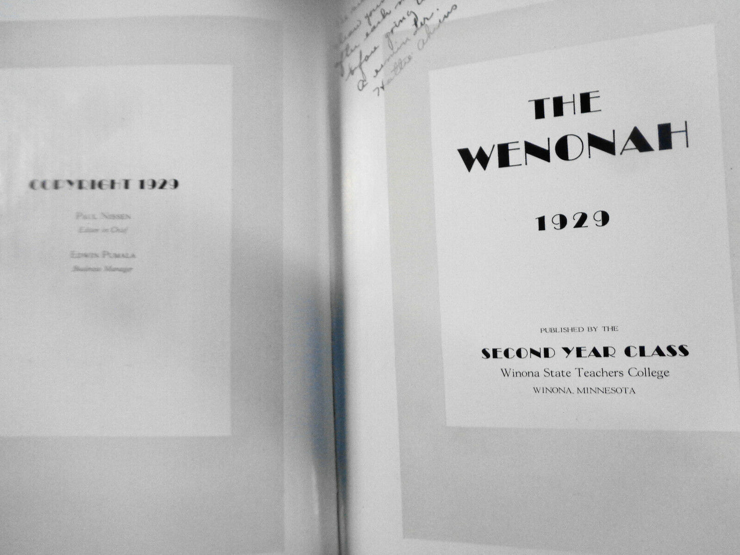 THE WENONAH 1929 - yearbook of Winona State Teachers College