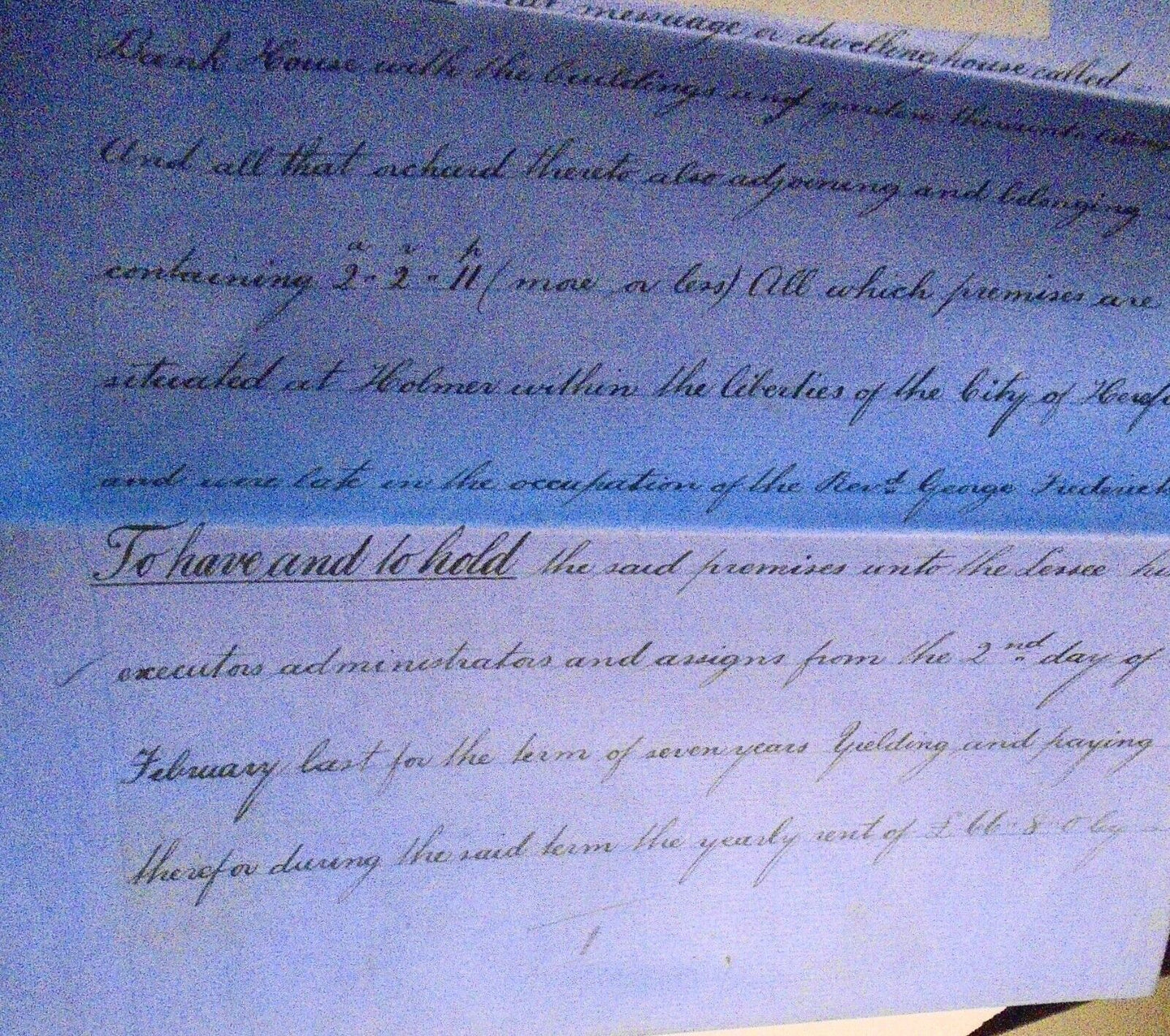 1882 Lease indenture. Hereford, England