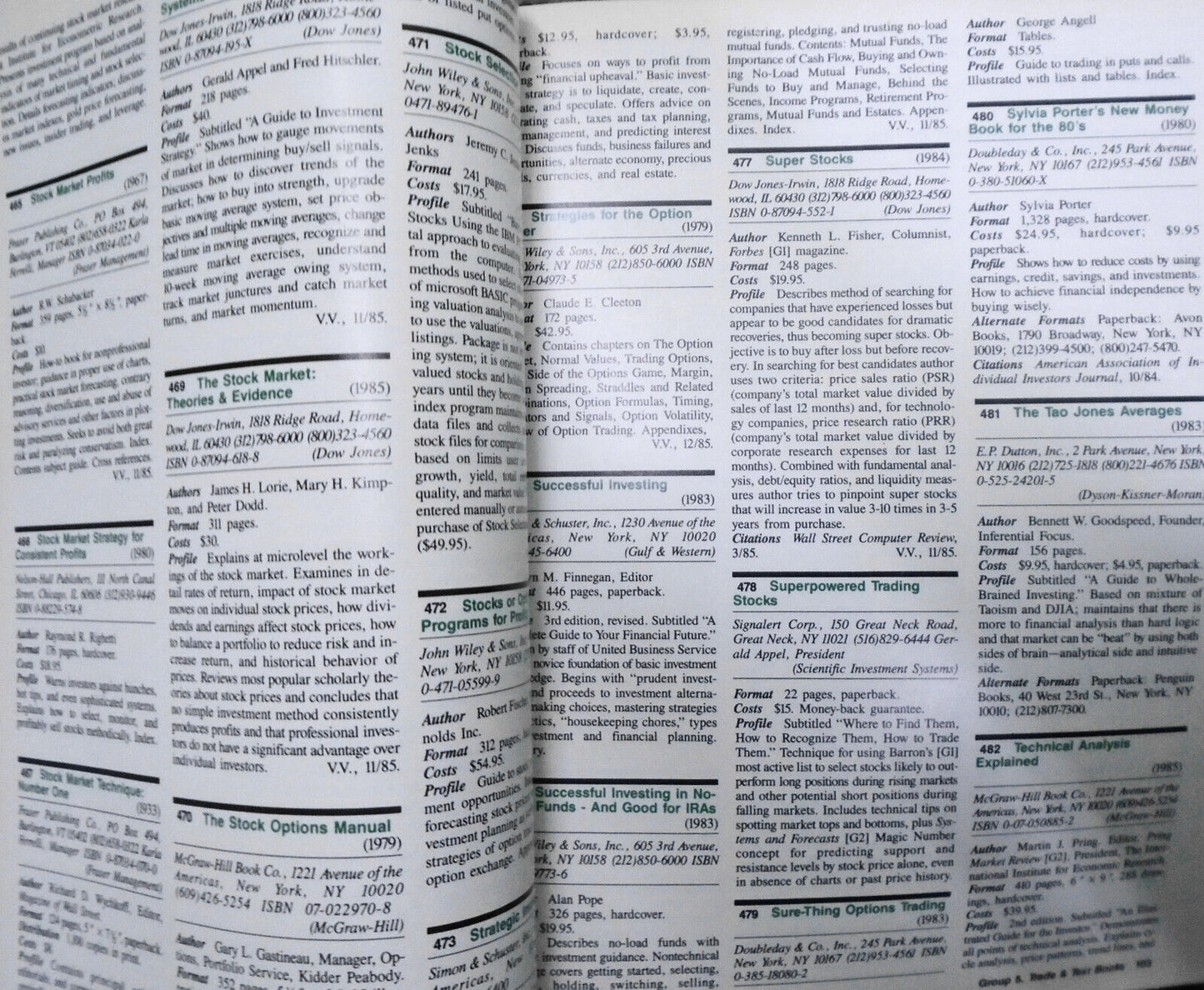 Fortune Investment Information Directory: Stocks, Bonds, Funds, and Options 1986