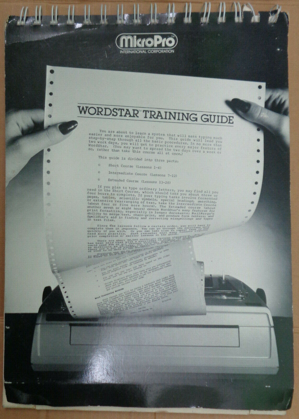 WordStar training guide, by Micro Pro International, 1981.