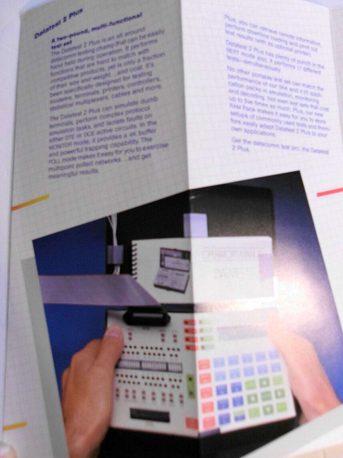 1986 Navtel portable analog data communications test equipment  - Promo brochure