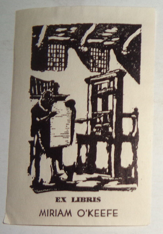 Miriam O'Keefe, Ex Libris Bookplate