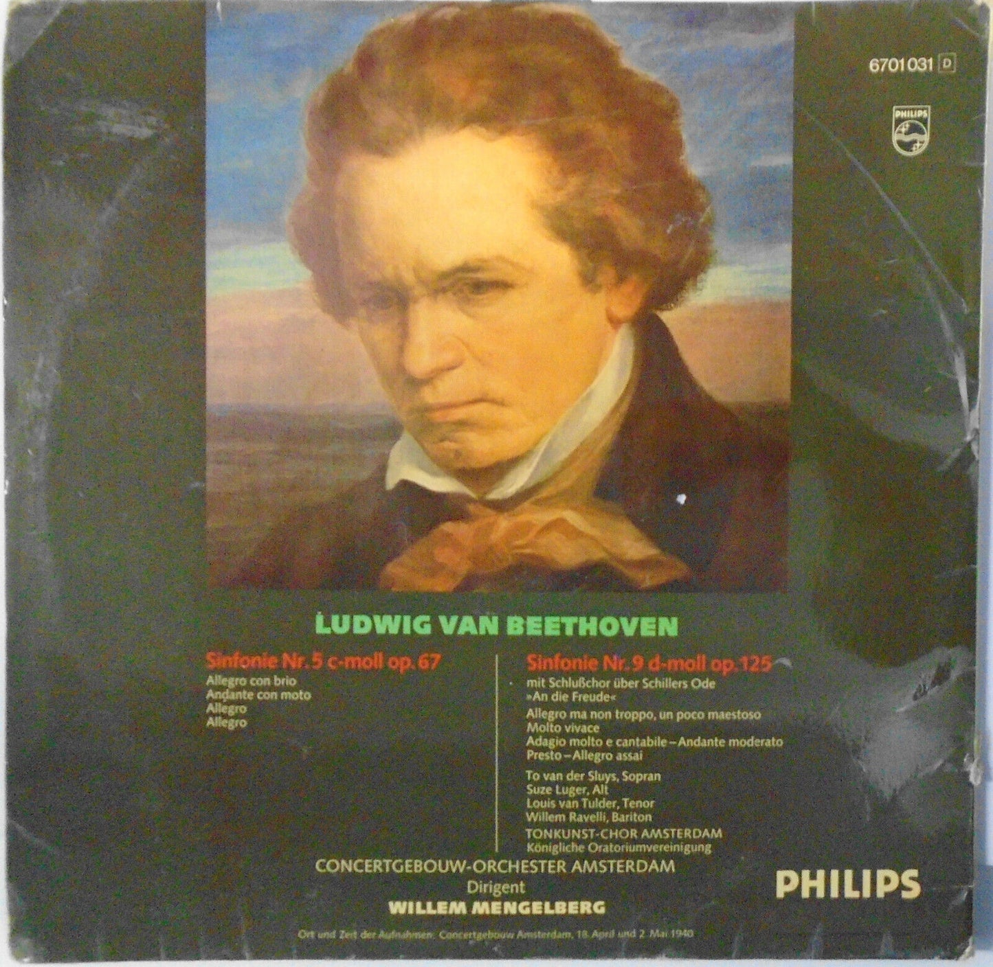 Beethoven: Sinfonien Nr. 5 Nr. 9 / 2 LP Set - Mengelberg / Concertgebouw-orchest