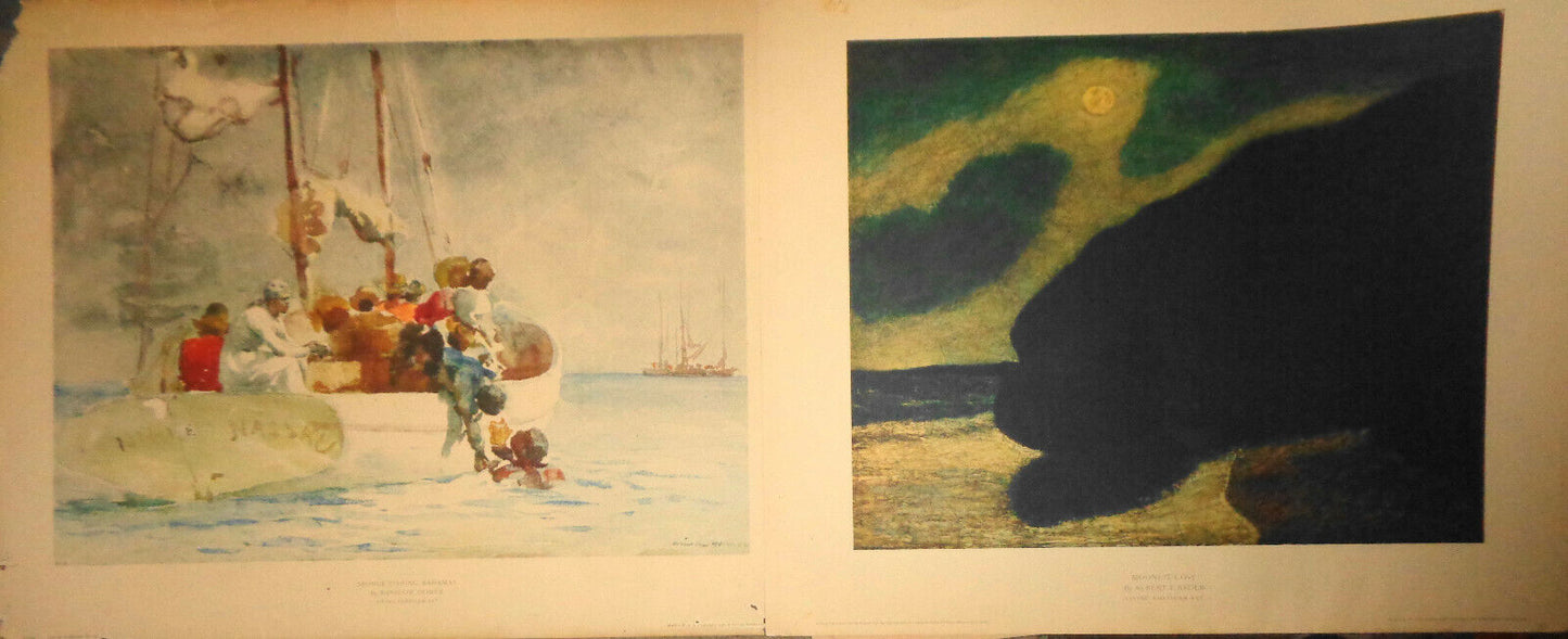 Lot Of 14 original large Living American Art  Poster Prints - 1939