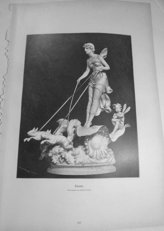 Titania, by Ephraim Keyser  --  1884 Original print