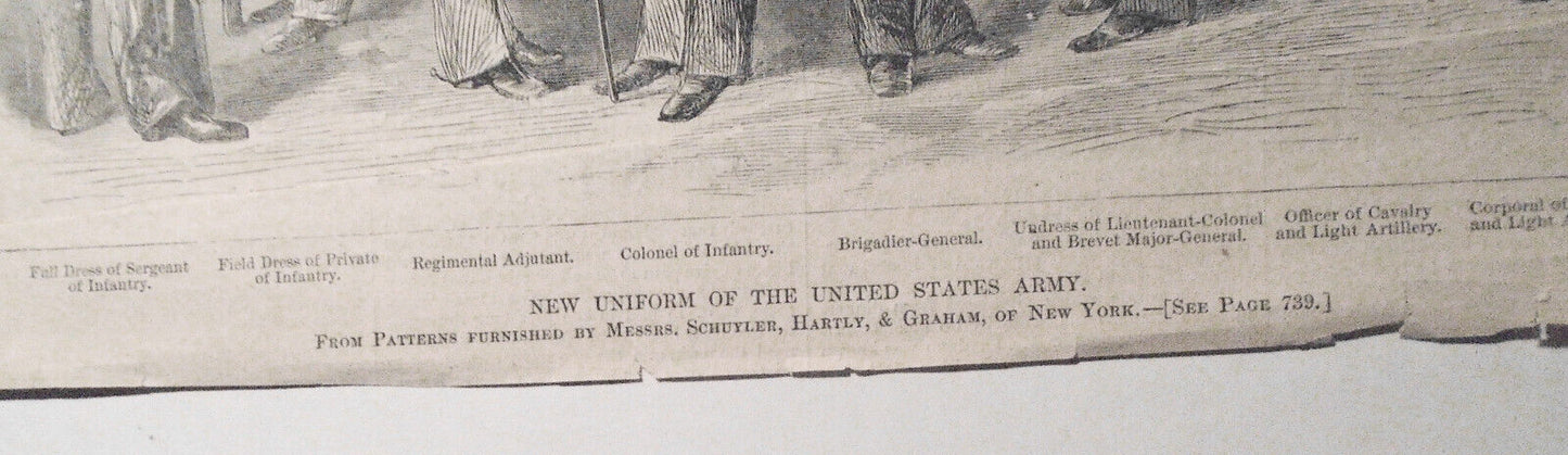 New Uniform Of The United States Army - Harper's Weekly September 21, 1872