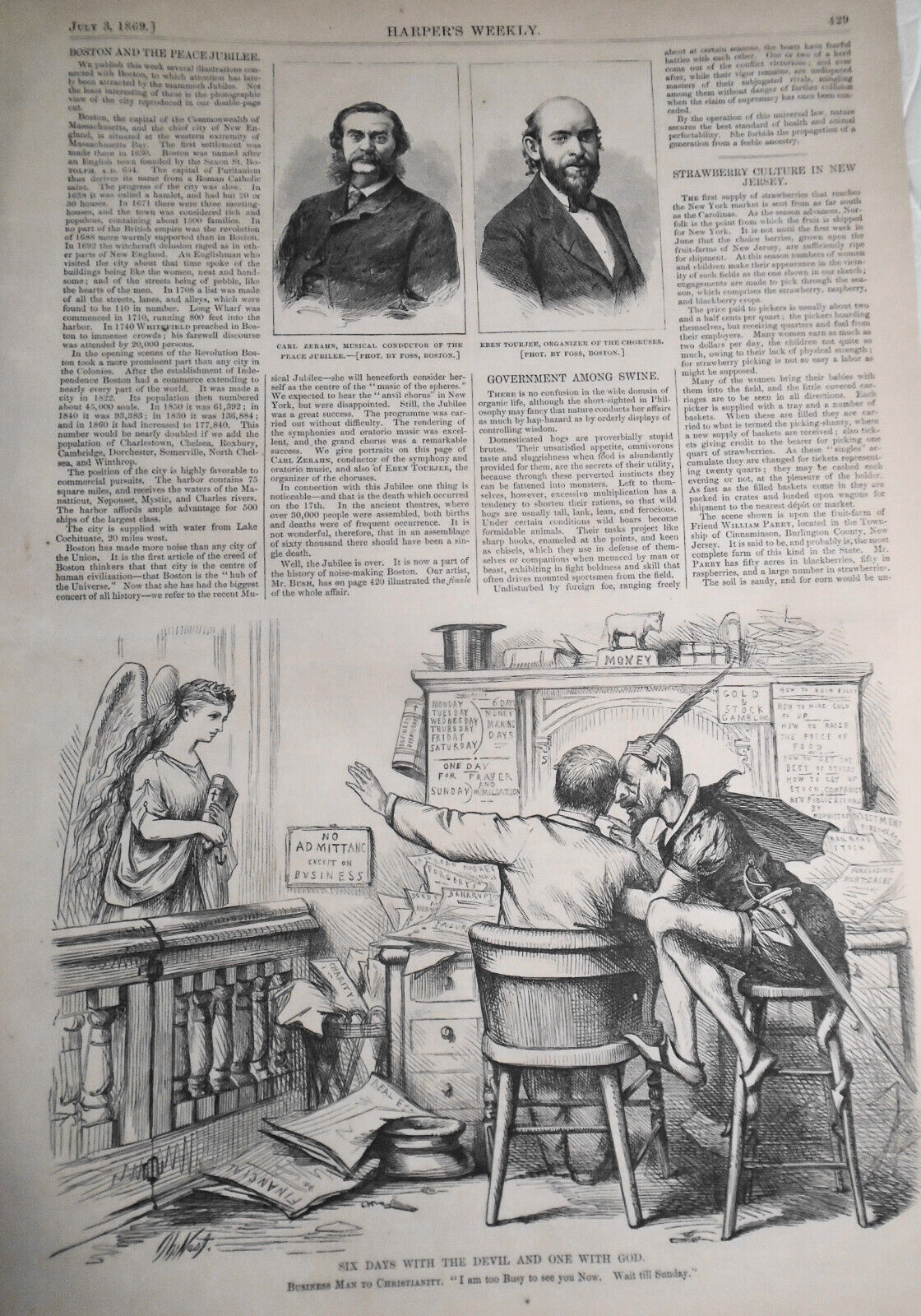 [Baseball] Cincinnati Red Stockings  Harper's Weekly July 3, 1869 - ORIGINAL