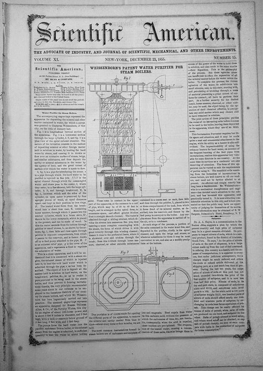 Scientific American, December 23, 1855. Improvement in Billiard Tables, etc