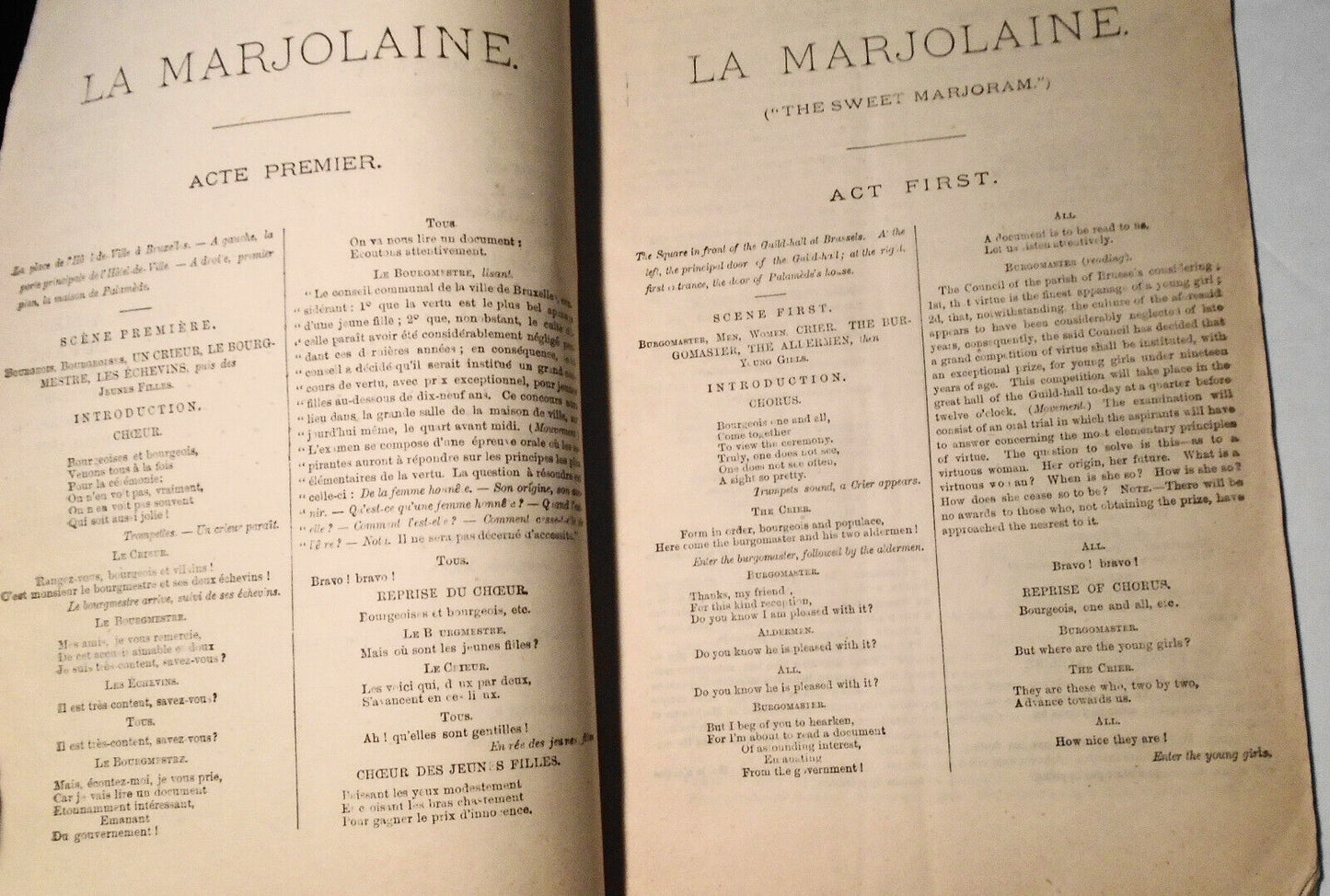 La Marjolaine = The sweet Marjoram : opera bouffe in three acts. 1877.