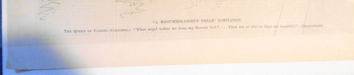 A Midsummer-night's Dream Nomination by Thomas Nast -  Hand-colored, HW 1880