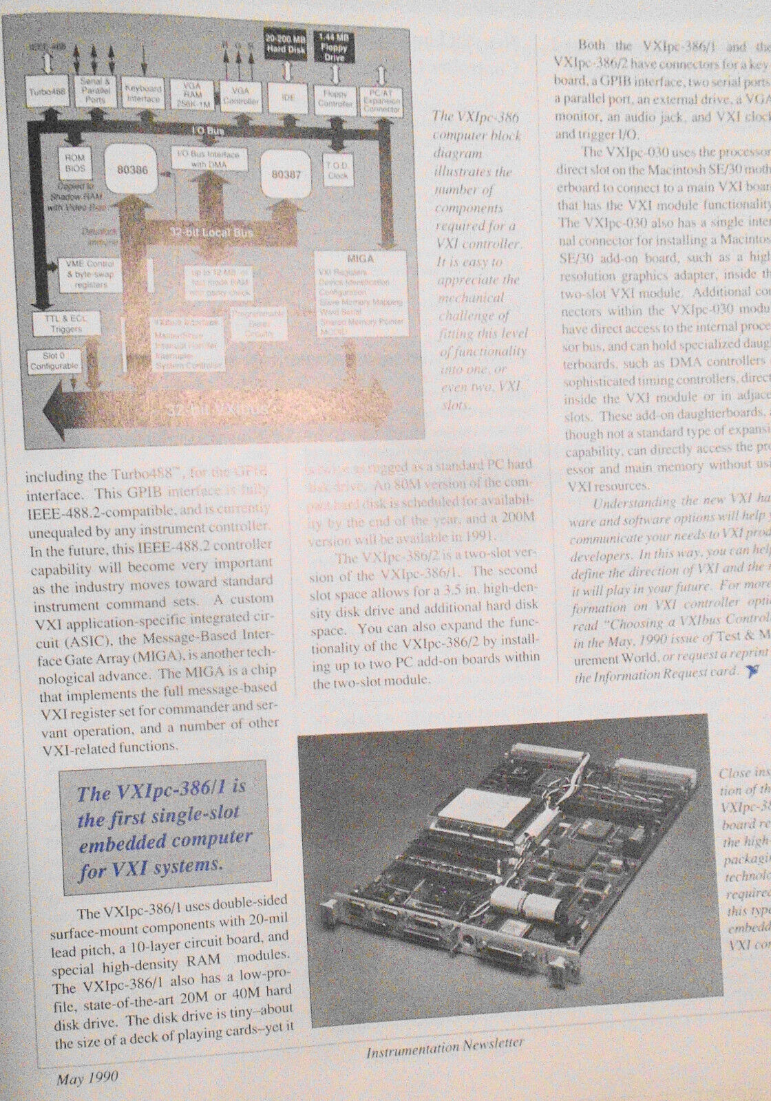 Instrumentation Newsletter, by National Instruments -  May 1990. LabVIEW 2, etc.