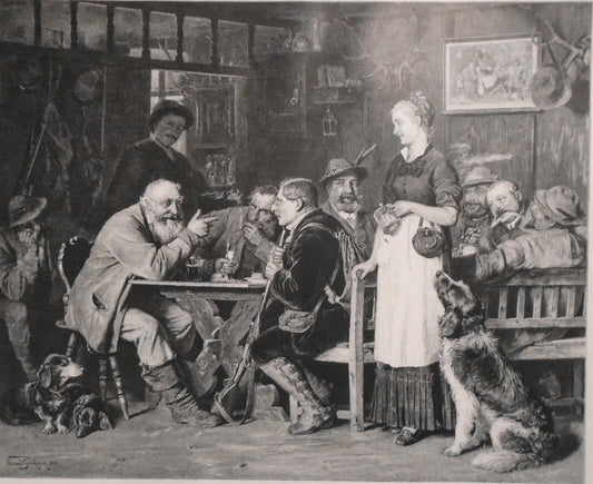 Jagdgesellschaft by Eduard Grützner.  1882.