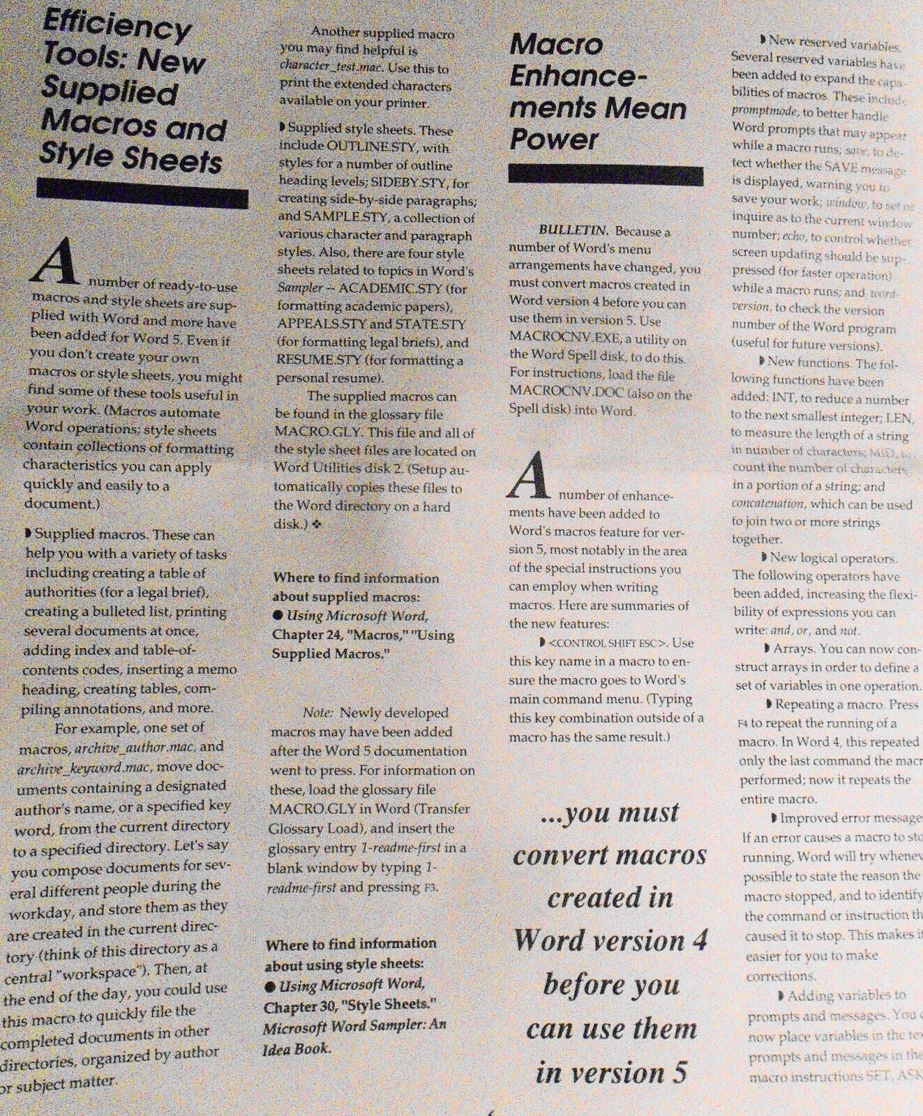 1988 "The Latest Word" - Microsoft Special one-time guide to Word 5.0