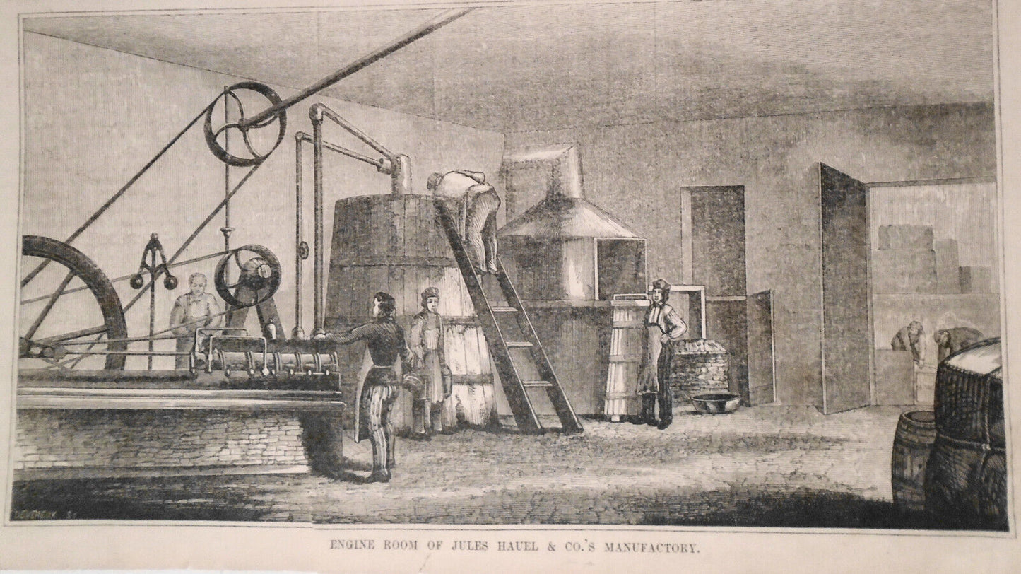 Jules Hauel & Co's Perfumery Store - 1853 - Original 2 Pages, Story & 3 Prints