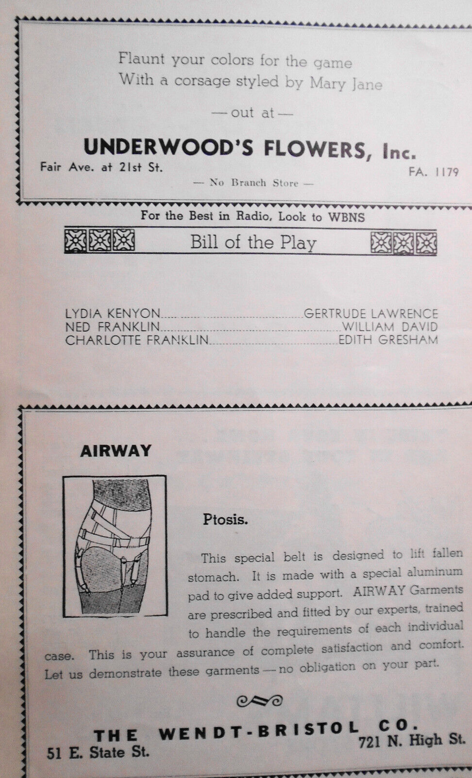 1940 Gertrude Lawrence in Skylark - Hartman Theatre, Ohio + Katharine Hepburn...
