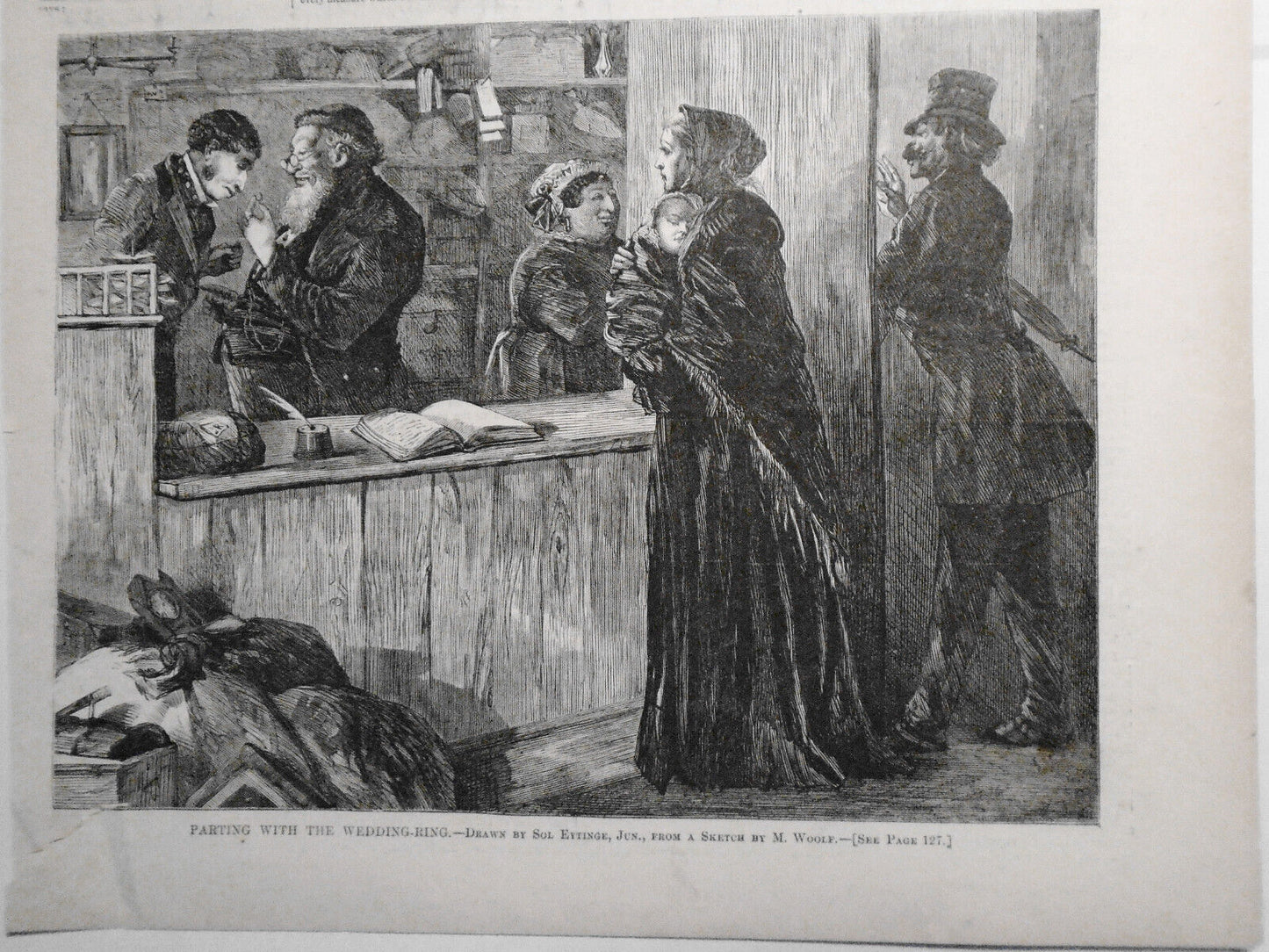 Parting With The Wedding Ring, by Sol Eytinge -  Harper's Weekly Feb. 10, 1872