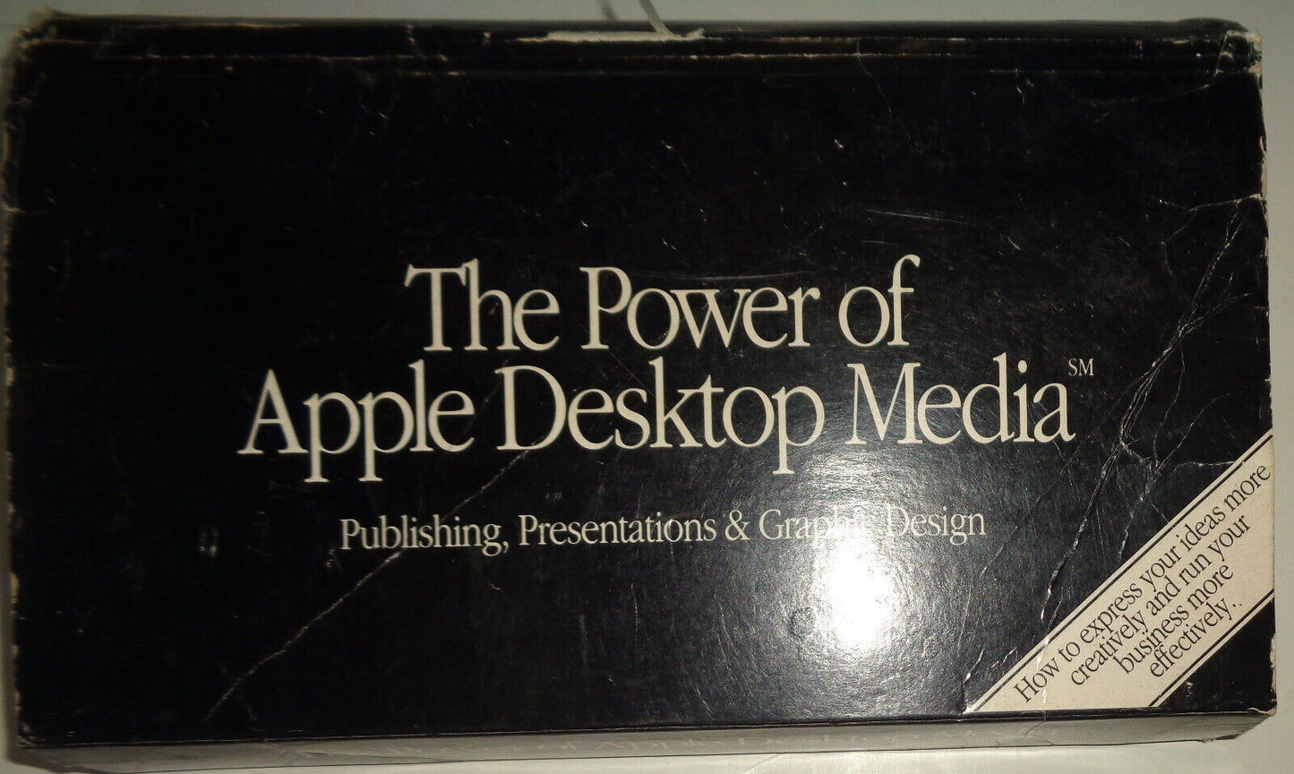 The Power Of Apple Desktop Media VHS Tape & Promo package. 1990.