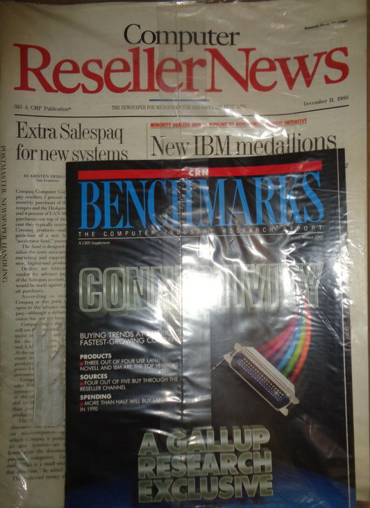 Computer Reseller News - December 11, 1989  With Benchmarks report - Sealed, new