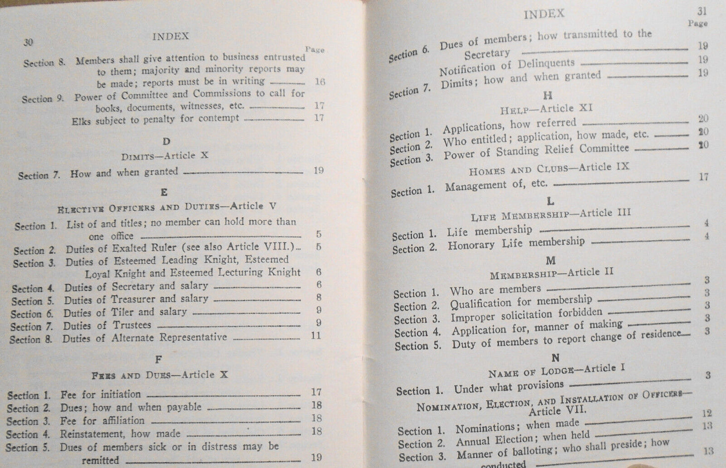 1944 By-laws of Casper Lodge Wyoming, No. 1353. Order of the Elks