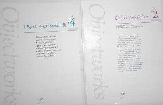 ParcPlace Objectworks\Smalltalk and Objectworks\C++ brochures, 1990