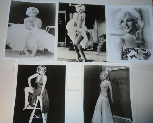 5 Marilyn Monroe 8 x 10" photos