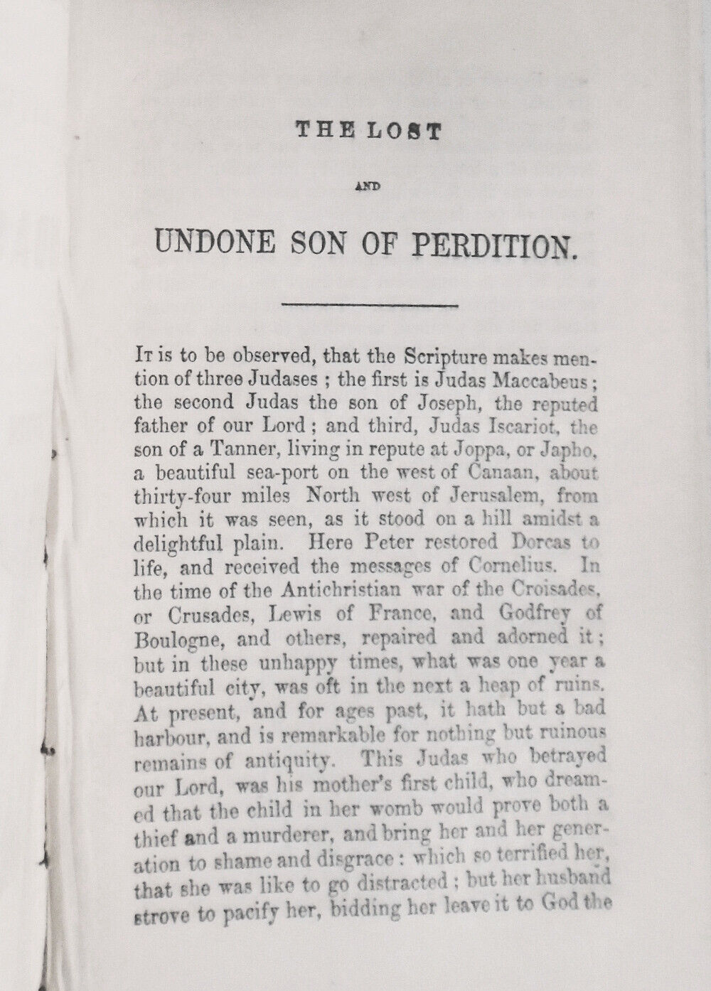 [Chapbook] The Life and Death of Judas Iscariot or The Lost and Undone..  [1847]