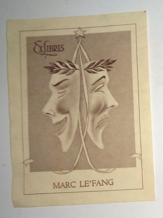 Marc Le'Fang, Ex Libris Bookplate - 1960s