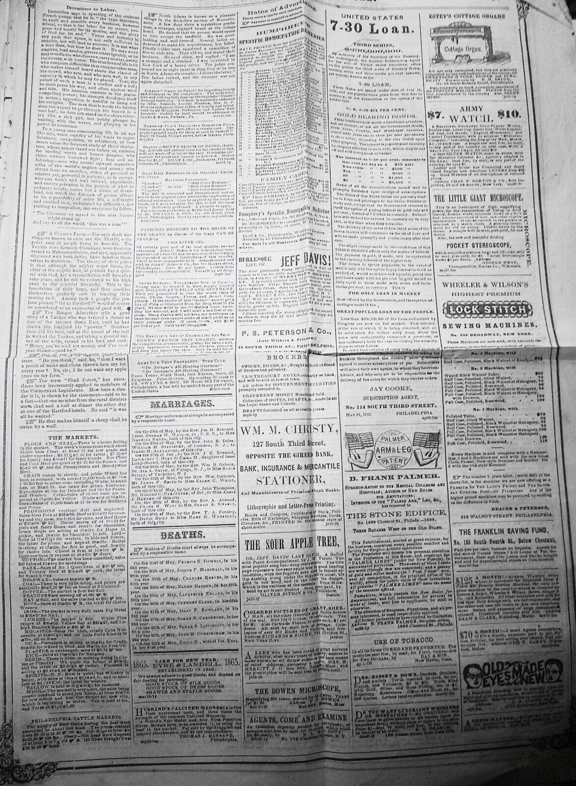 Saturday Evening Post, June 10, 1865 - General Lee in London, etc
