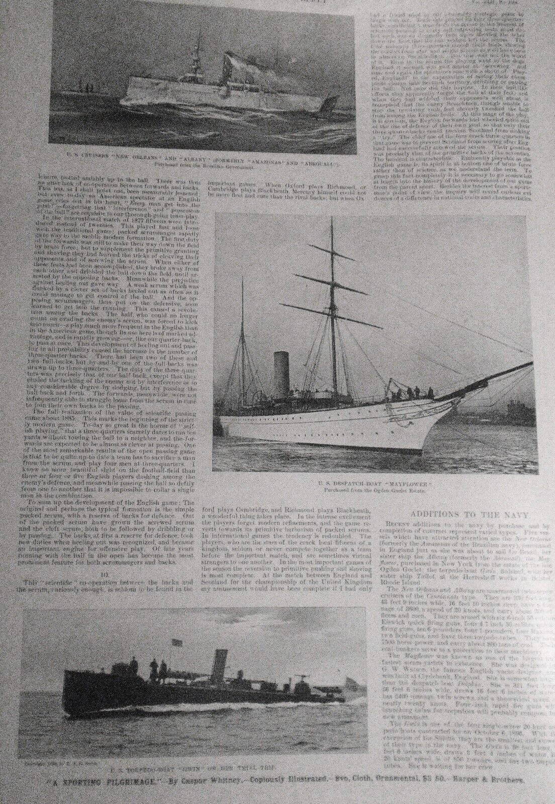 Harper's Weekly  April 2, 1898 - Original Remington - Training Cavalry; Cuba etc