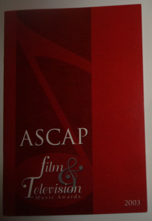 2003 ASCAP Film and Television Music Awards - Souvenir Program - Hans Zimmer.
