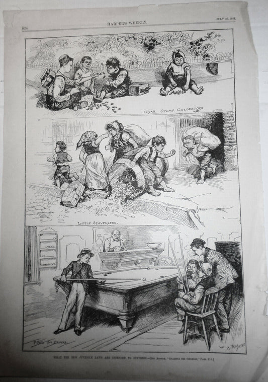 What The New Juvenile Laws Are Intended To Suppress -  Harper's Weekly 1881