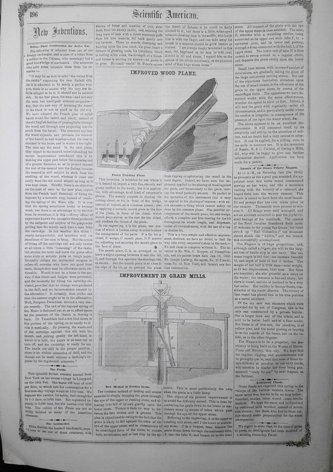 Scientific American, March 1, 1856. Bees and the honey; expelling rats, etc