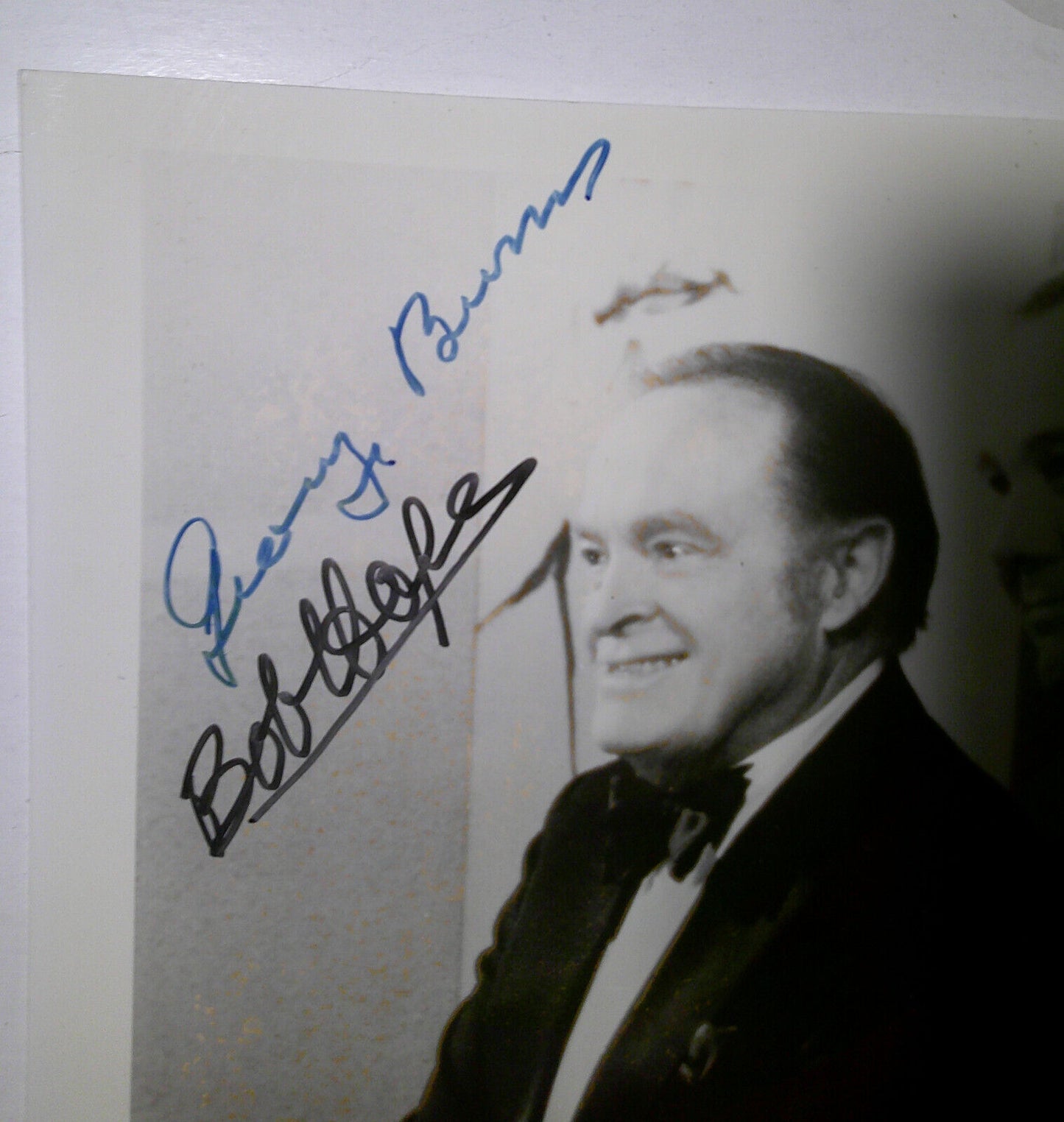 Bob Hope, George Burns, and Johnny Carson SIGNED Photo 8x10 Hand-signed original