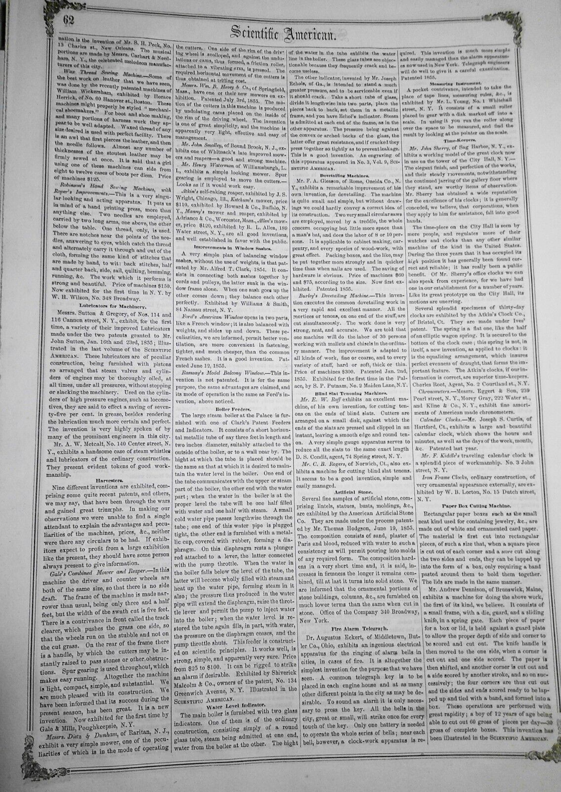 Scientific American, November 3, 1855. Original complete issue.