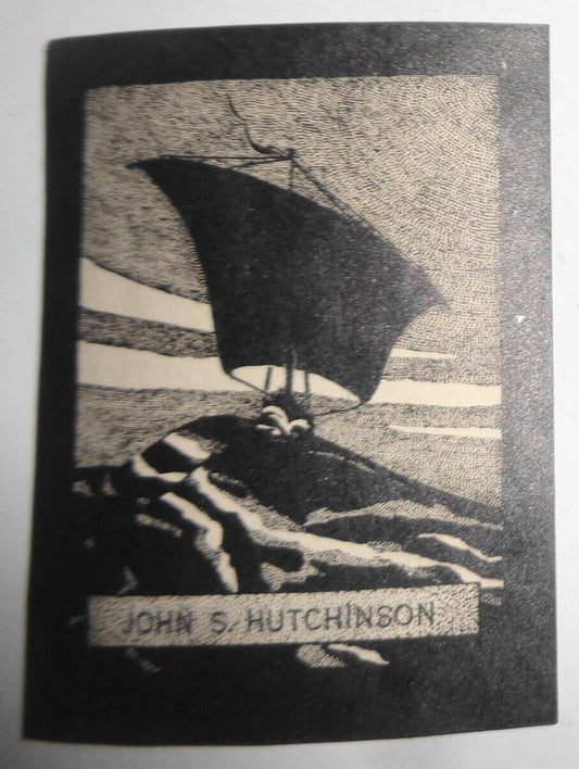 John S. Hutchinson - Ex Libris Bookplate - 1920s