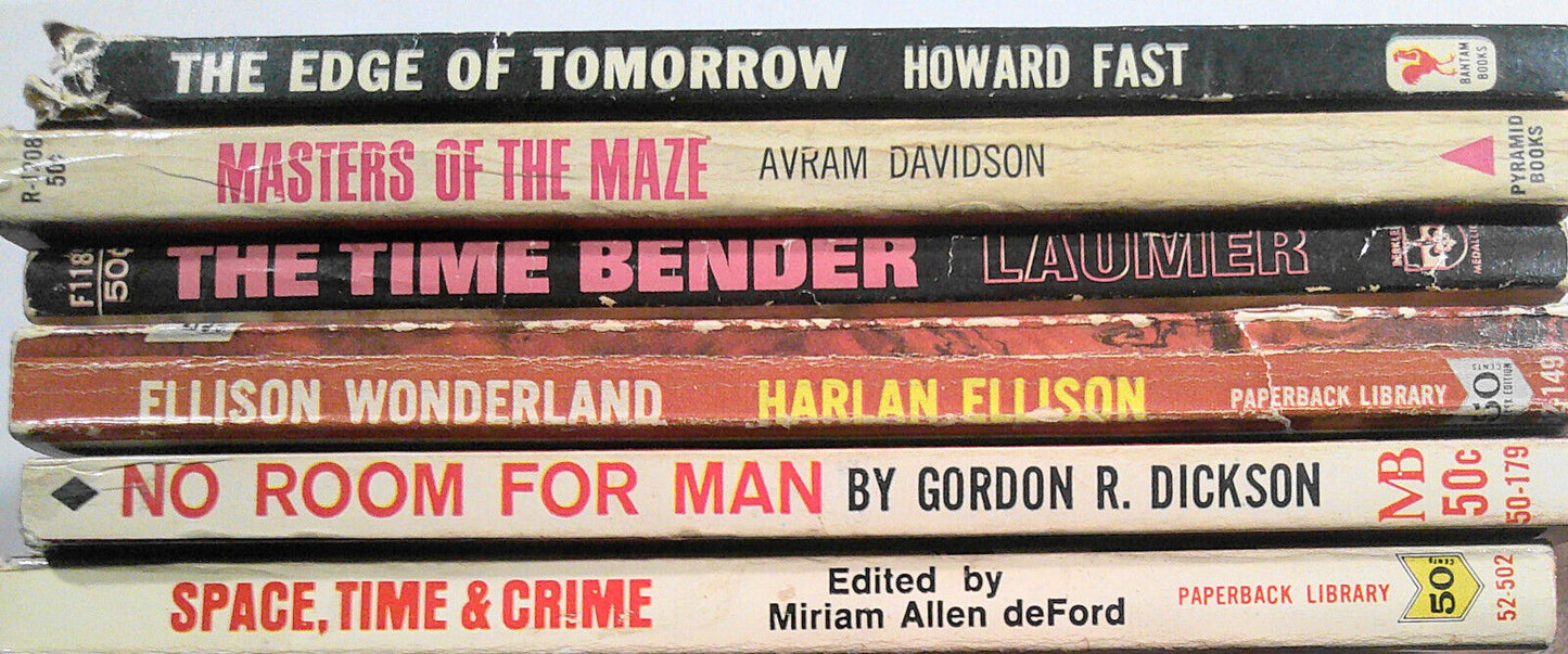 6 vintage science fiction first printing paperbacks lot